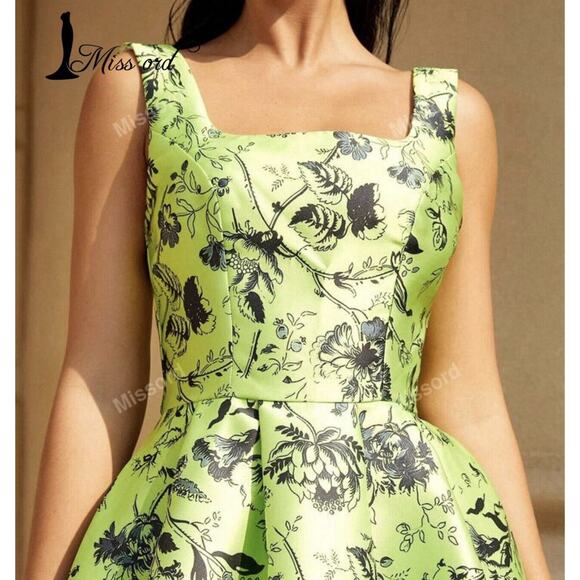 Miss Ord Fit Flare dress chartreuse Lime Black Floral Good Witch Rockabilly XL - Picture 5 of 16